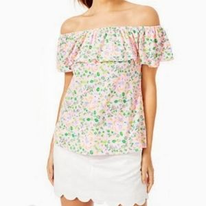 LILLY PULITZER "La Fortuna" Top in Urchin Pink Lil Juicy Fruit Sz XL